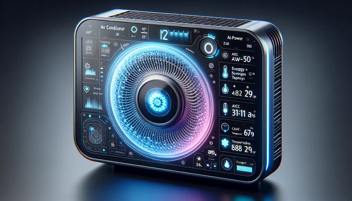 Màn hình điều khiển với công nghệ AI trên máy điều hòa Midea.